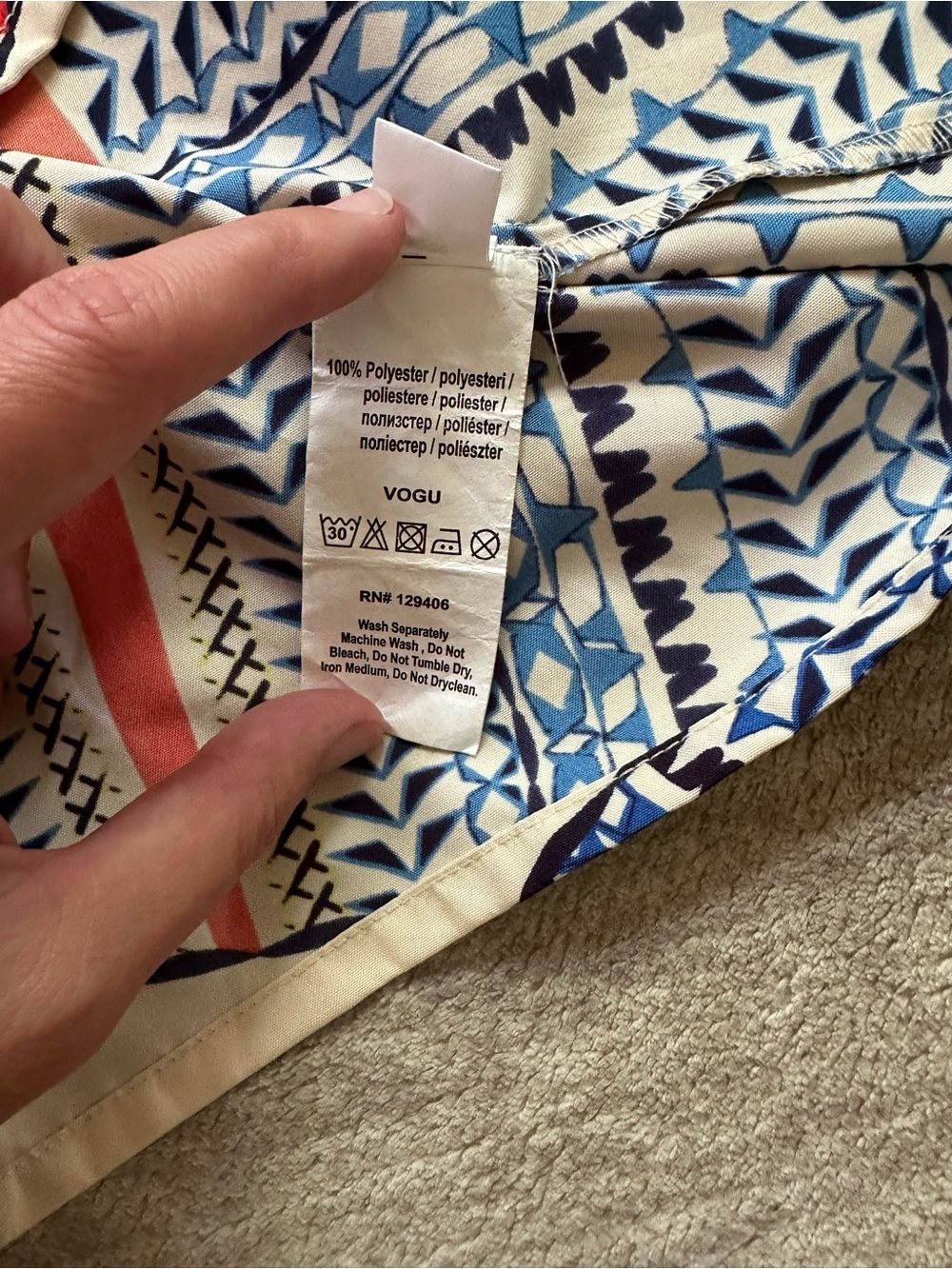 Venus Cream Print Sun Dress - Picture 5 of 10
